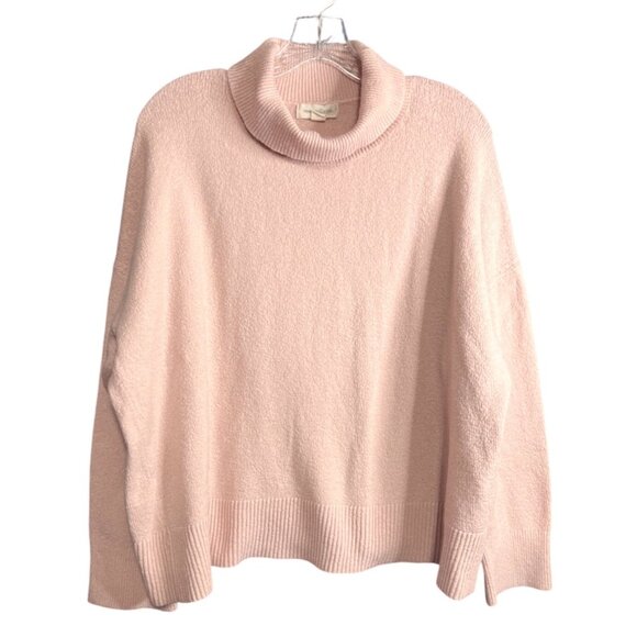 Treasure & Bond Soft Wool Blend Oversized Turtleneck Sweater Pale Pink Large - Picture 5 of 5